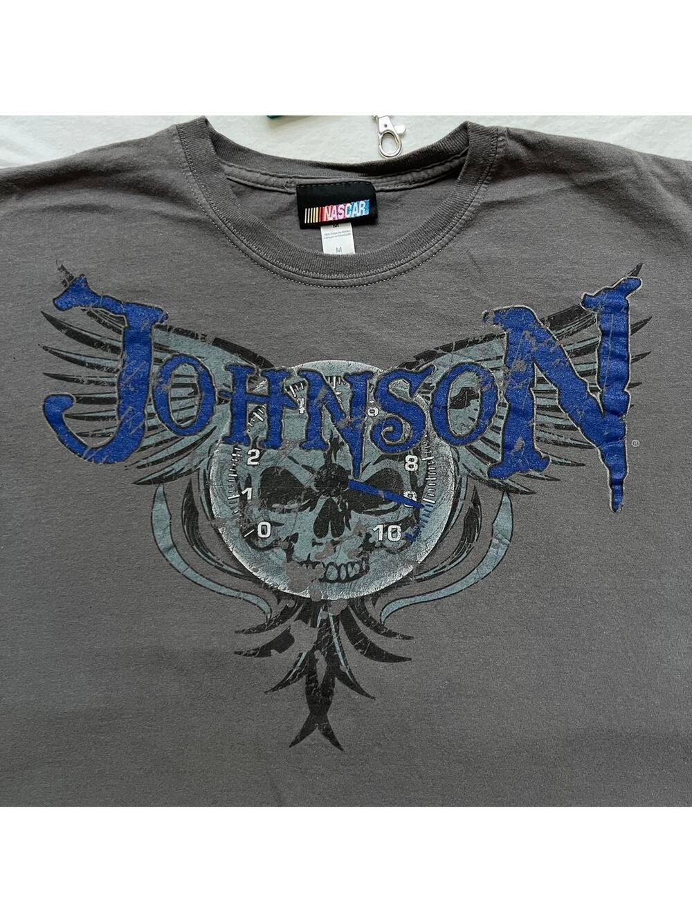 Vintage Y2K NASCAR Jimmie Johnson T-Shirt - Gray - M